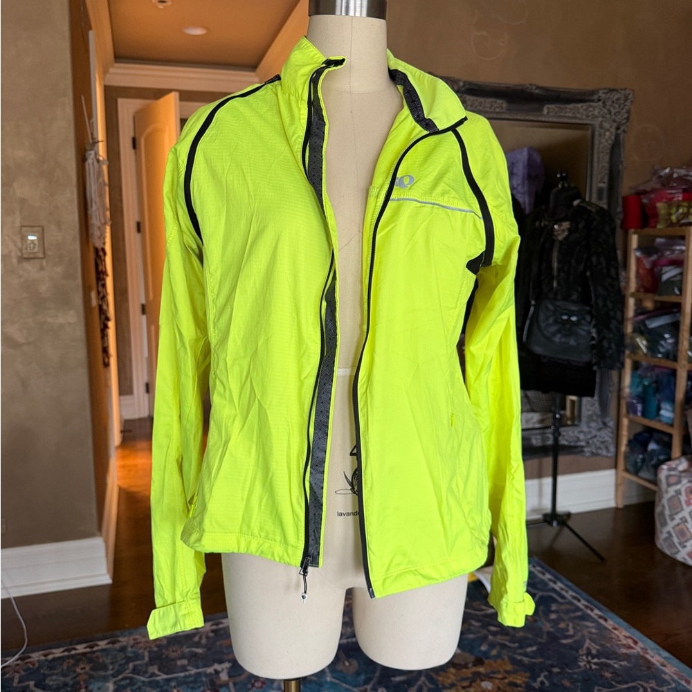 Pearl Izumi Neon Yellow Utility Cycling Jacket with Black Trim